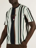 GUESS GO BRANDT STRIPE T-SHIRT - CLEARANCE