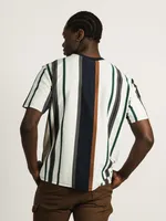 GUESS GO BRANDT STRIPE T-SHIRT - CLEARANCE