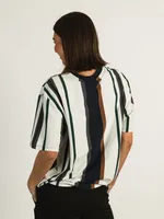GUESS GO BRANDT STRIPE T-SHIRT - CLEARANCE