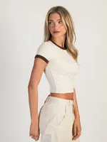 HARLOW CLARA SHORT SLEEVE RINGER TEE