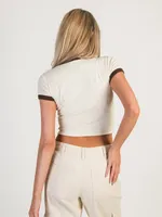 HARLOW CLARA SHORT SLEEVE RINGER TEE