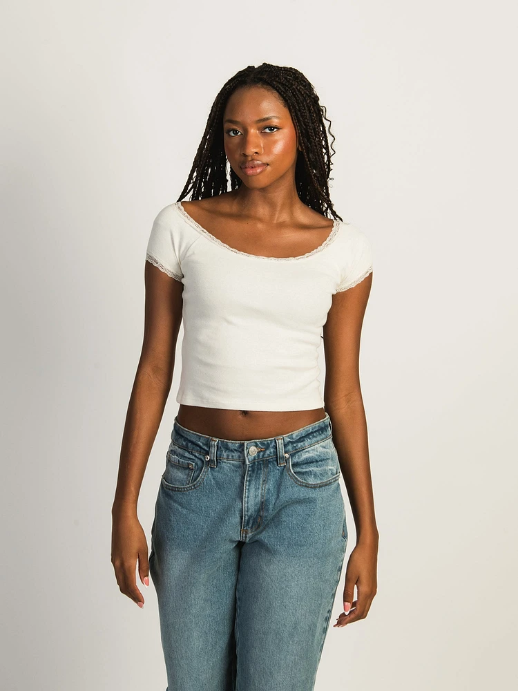 T-SHIRT HARLOW BRITTANY - BLANC CASSÉ