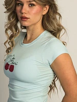 HARLOW KATIE TEE - CRYSTAL BLUE