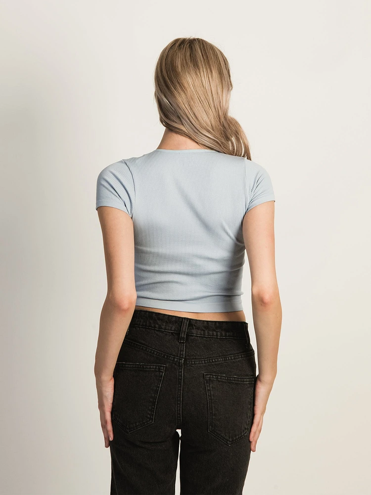 HARLOW RIBBED SEAMLESS TEE