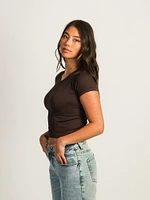 HARLOW RIBBED SEAMLESS TEE