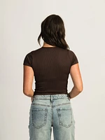 HARLOW RIBBED SEAMLESS TEE