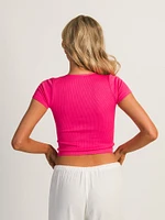 HARLOW RIBBED SEAMLESS TEE