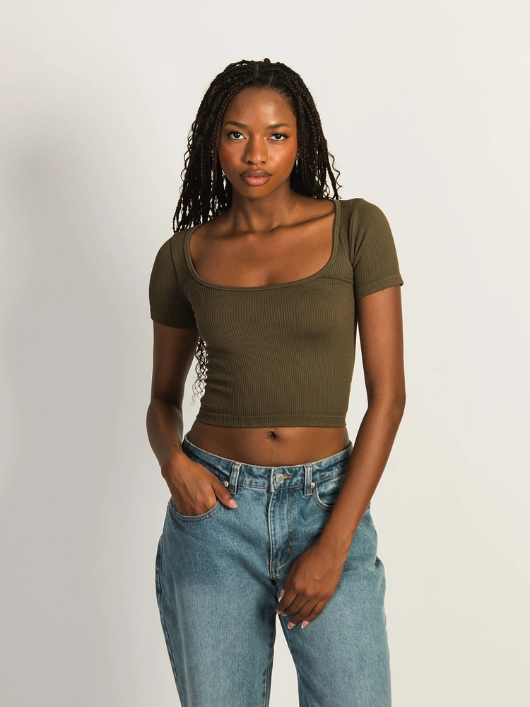 HARLOW SQUARENECK SEAMLESS TEE