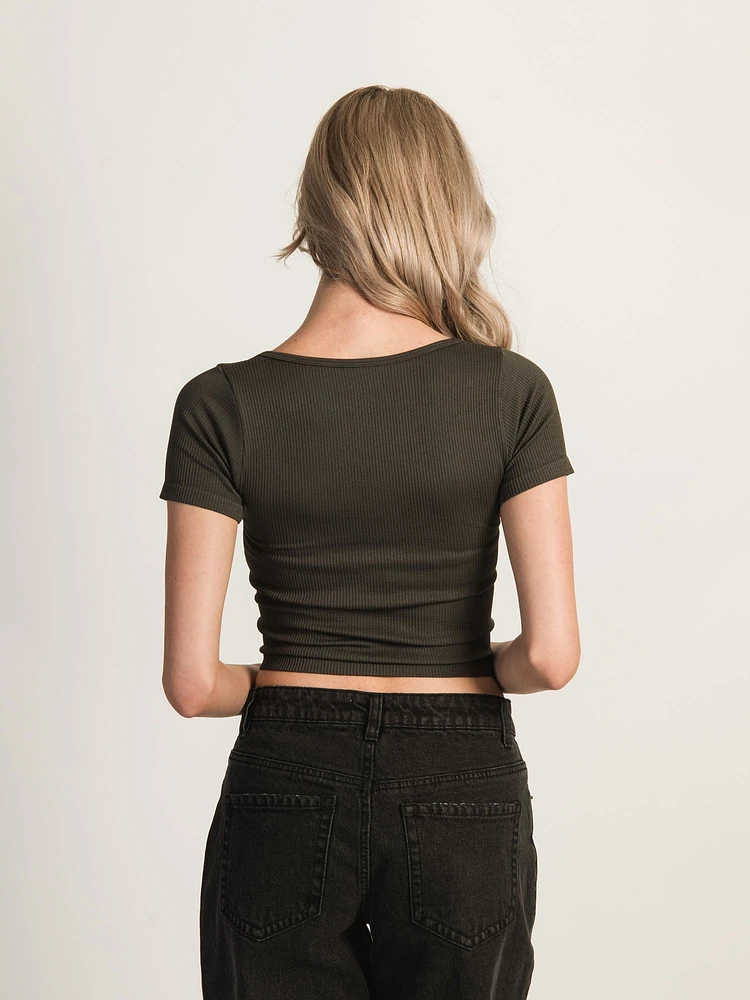 HARLOW SQUARENECK SEAMLESS TEE