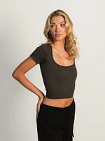 TEE-SHIRT SANS COUTURE À COL ROULÉ - ANTHRACITE