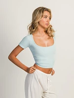 HARLOW SQUARENECK SEAMLESS TEE