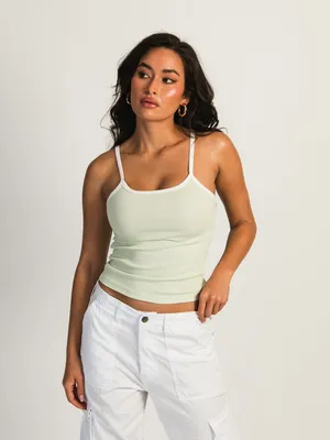 HARLOW LOGAN TANK - SAGE w/ WHITE CLEARANCE