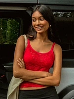 HARLOW LACEY TANK - PORT