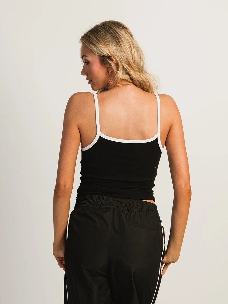 HARLOW LOGAN TANK - BLACK/WHITE