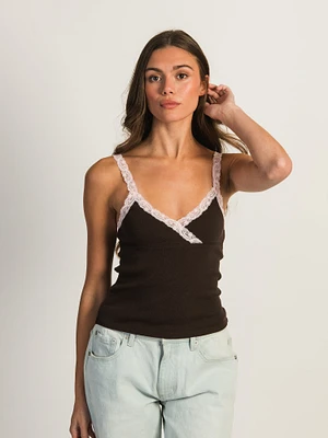HARLOW LENI TANK - CHOCOLATE