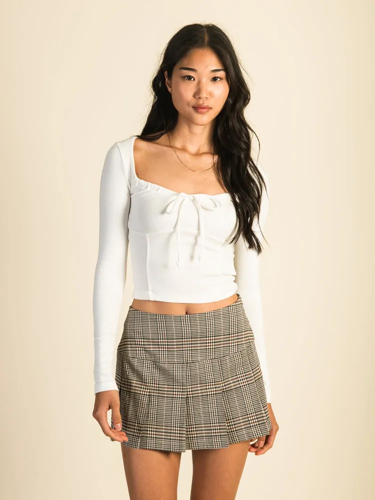 HARLOW MAE LONG SLEEVE TEE - CREAM CLEARANCE