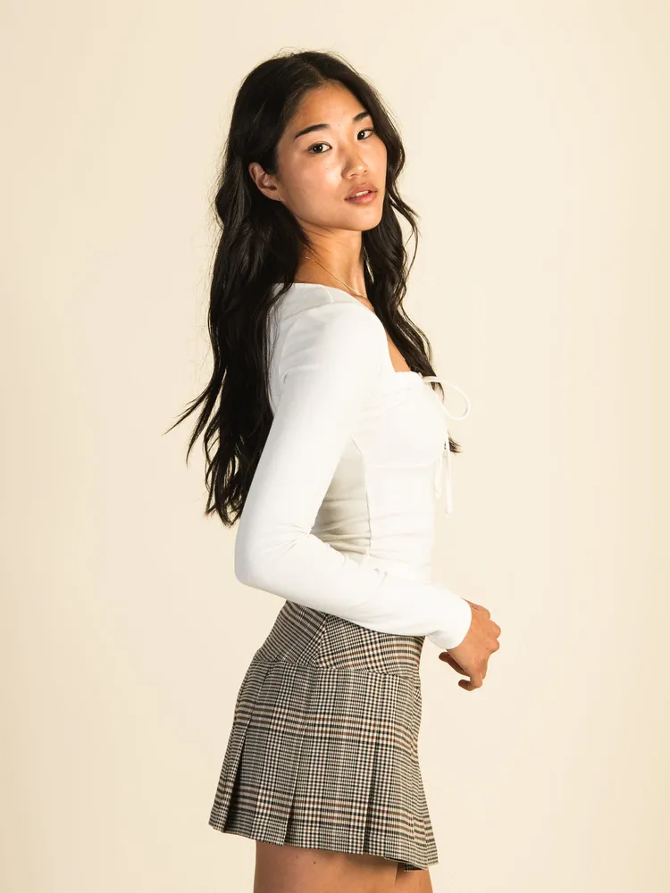 HARLOW MAE LONG SLEEVE TEE - CREAM CLEARANCE