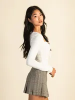HARLOW MAE LONG SLEEVE TEE - CREAM CLEARANCE