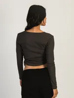 HARLOW RACHEL RUCHED LONG SLEEVE