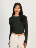 HARLOW RACHEL RUCHED LONG SLEEVE - FOREST CLEARANCE