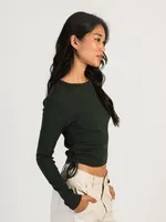 HARLOW RACHEL RUCHED LONG SLEEVE - FOREST CLEARANCE