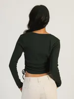 HARLOW RACHEL RUCHED LONG SLEEVE - FOREST CLEARANCE
