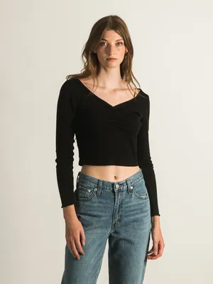 HARLOW KYLIE LONG SLEEVE VNECK - CLEARANCE