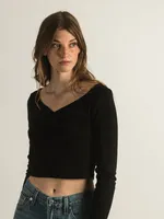 HARLOW KYLIE LONG SLEEVE VNECK - CLEARANCE