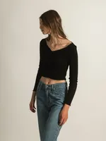 HARLOW KYLIE LONG SLEEVE VNECK - CLEARANCE