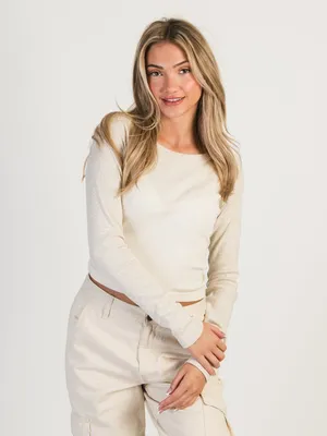 HARLOW BLAIR LONG SLEEVE RAGLAN - OATMEAL CLEARANCE
