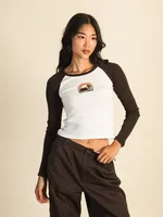 HARLOW BLAIR LONG SLEEVE RAGLAN - CREAM CLEARANCE
