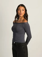 T-SHIRT HARLOW SCARLETT MANCHES LONGUES - NAVY