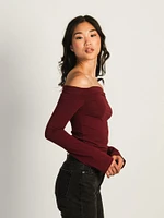 HARLOW KAITLYN OFF-THE-SHOULDER LONG SLEEVE