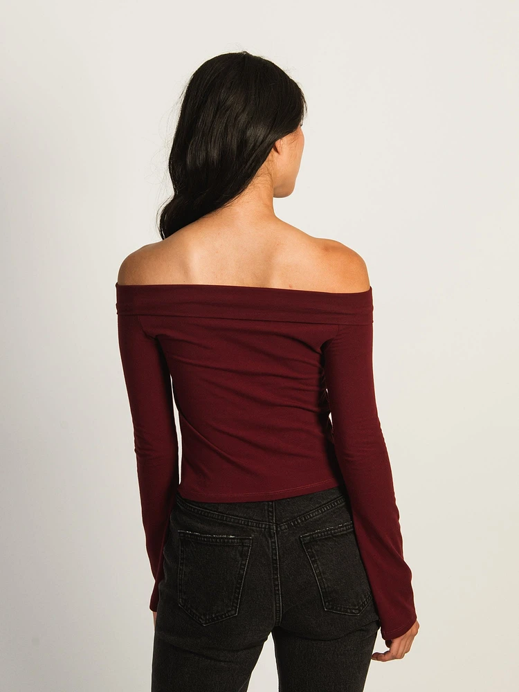 HARLOW KAITLYN OFF-THE-SHOULDER LONG SLEEVE