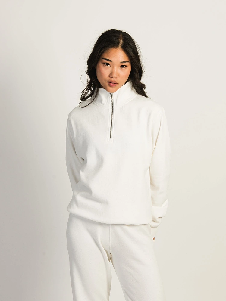 HARLOW QUINN QUARTER ZIP - OFF WHITE