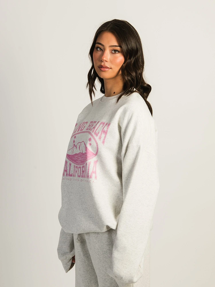 HARLOW MICHELLE PRINT CREWNECK - LONG BEACH
