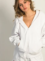 HARLOW CLOUD ZIP UP HOODIE - WHITE