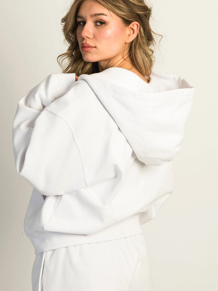 HARLOW CLOUD ZIP UP HOODIE - WHITE