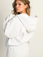 HARLOW CLOUD ZIP UP HOODIE - WHITE