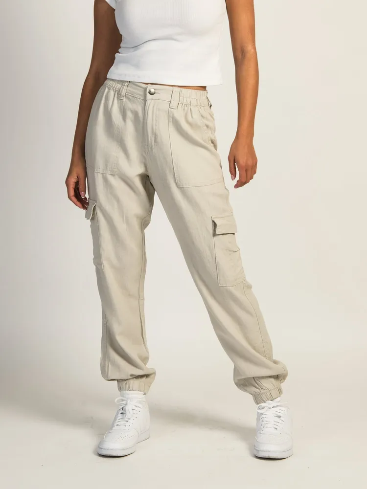 HARLOW JAMIE CARGO JOGGER - STONE CLEARANCE