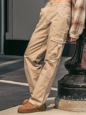 HARLOW DEE STRAIGHT FIT CARGO - SAND CLEARANCE