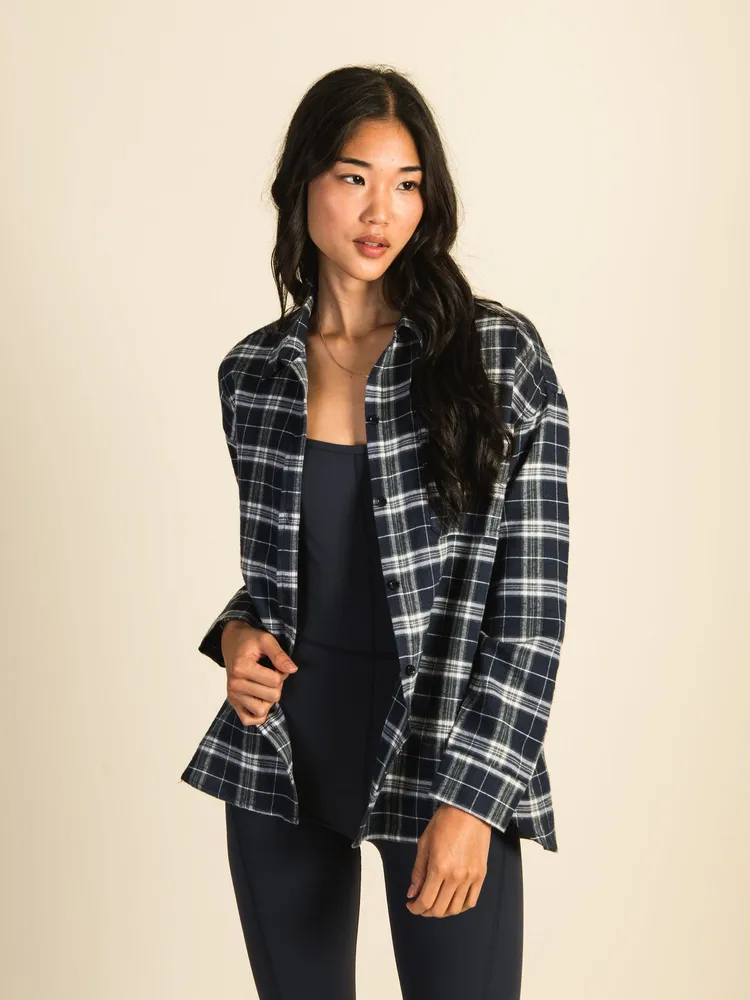 HARLOW CAROLINA FLANNEL SHIRT - NAVY CLEARANCE