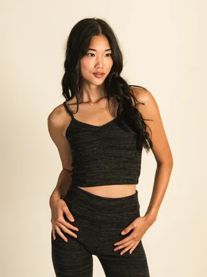 HARLOW MARIE LOUNGE TANK TOP - HEATHER CHARCOAL CLEARANCE