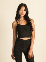 HARLOW MARIE LOUNGE TANK TOP - HEATHER CHARCOAL CLEARANCE
