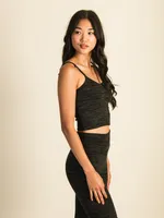 HARLOW MARIE LOUNGE TANK TOP - HEATHER CHARCOAL CLEARANCE