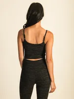 HARLOW MARIE LOUNGE TANK TOP - HEATHER CHARCOAL CLEARANCE
