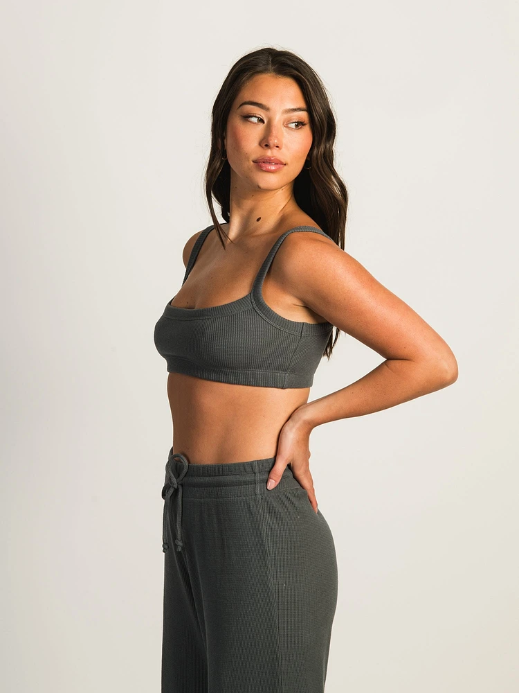 HARLOW WINNIE WAFFLE BRALETTE - STONE