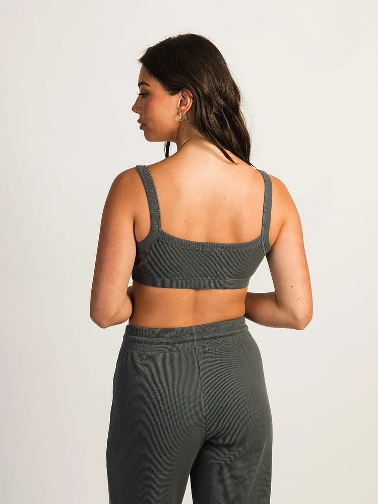 HARLOW WINNIE WAFFLE BRALETTE - STONE