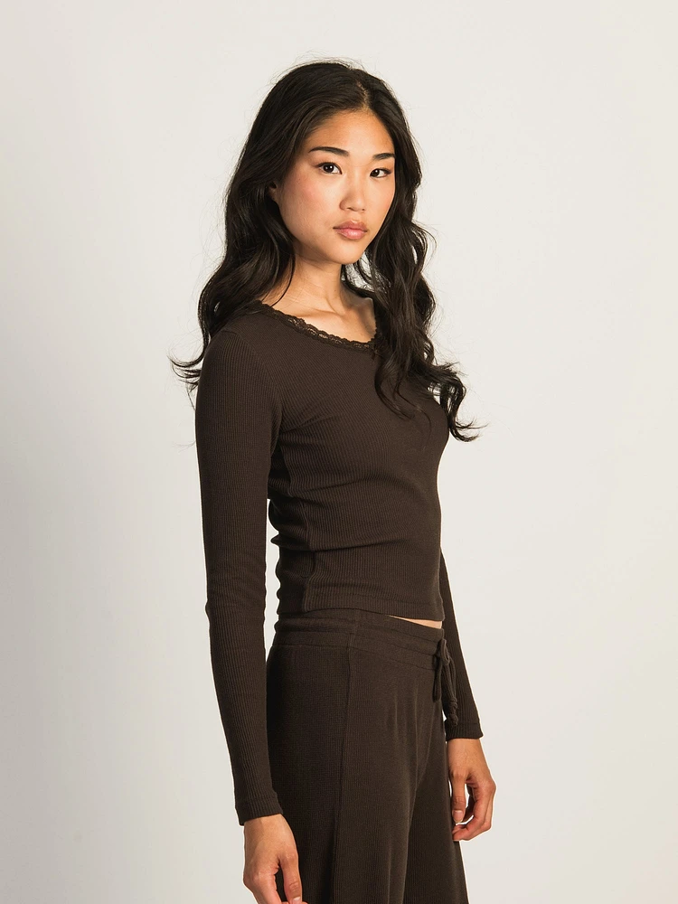 HARLOW LILY LONG SLEEVE - CHOCOLATE