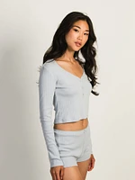 HENLEY HARLOW PIA POINTELLE MANCHES LONGUES - BLEU BB